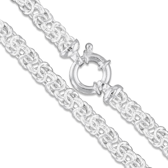 Byzantine 090 - 6.5mm - Sterling Silver Byzantine Chain Necklace