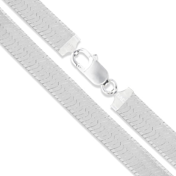 Herringbone 120 - 11.5mm - Sterling Silver Herringbone Chain Necklace