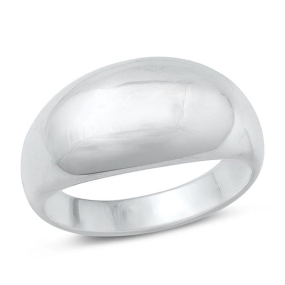 Sterling Silver Abstract Domed Ring