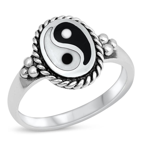 Sterling Silver Yin Yang Ring