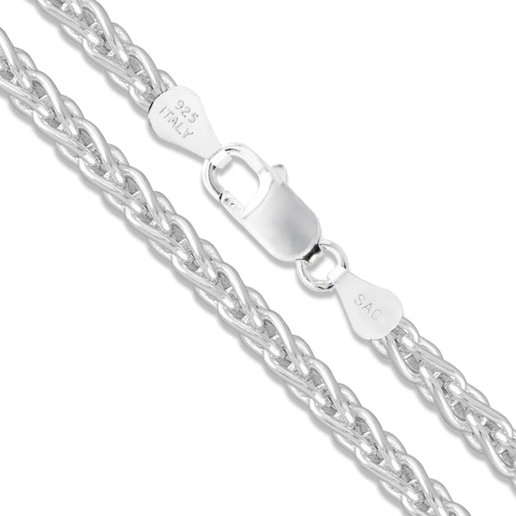 Wheat 120 - 5.4mm - Sterling Silver Wheat Chain Necklace