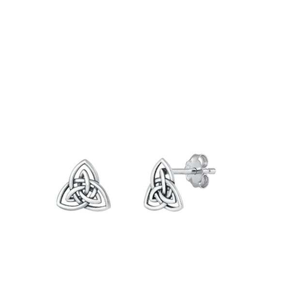 Sterling Silver Beautiful Celtic Trinity Knot Earrings 925 New