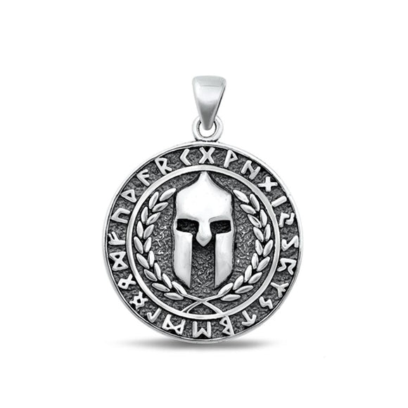 Sterling Silver Wholesale Spartan Warrior Medallion Pendant Charm 925 New