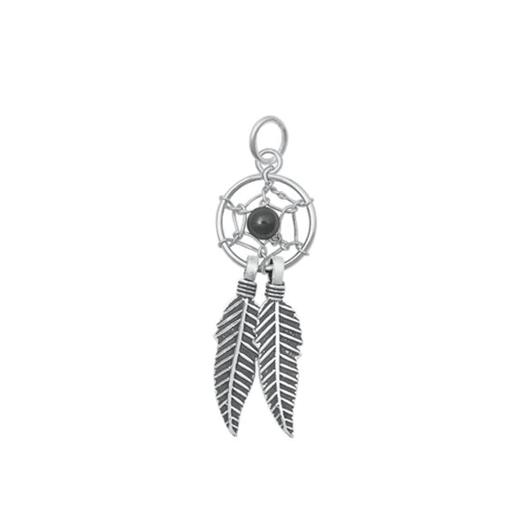 Sterling Silver Polished Pendant Native American Dreamcatcher Charm .925 New