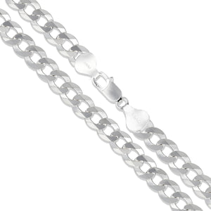 Curb 220 - 9.7mm - Sterling Silver Curb Chain Necklace