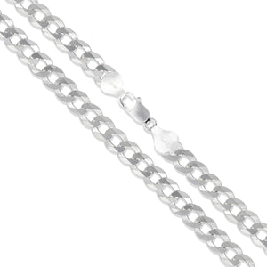 Curb 180 - 7.8mm - Sterling Silver Curb Chain Necklace