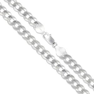 Curb 200 - 8.8mm - Sterling Silver Curb Chain Necklace