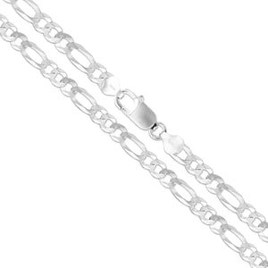 Figaro 220 - 9.8mm - Sterling Silver Figaro Chain Necklace