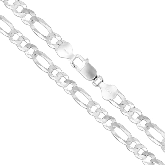 Figaro 250 - 11mm - Sterling Silver Figaro Chain Necklace
