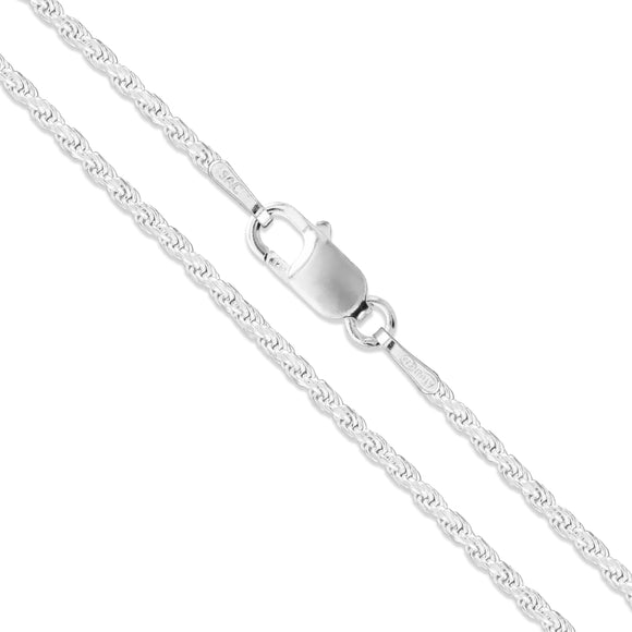 Rope 030 - 1.4mm - Sterling Silver Rope Chain Necklace