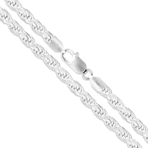 Rope 100 - 5.1mm - Sterling Silver Rope Chain Necklace