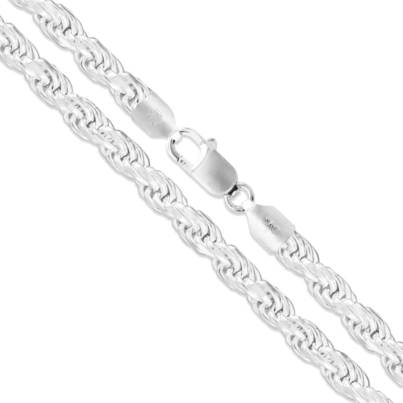 Rope 120 - 5.8mm - Sterling Silver Rope Chain Necklace
