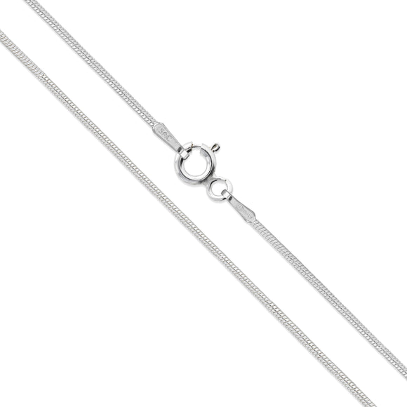 Snake 015 - 0.9mm - Sterling Silver Snake Chain Necklace