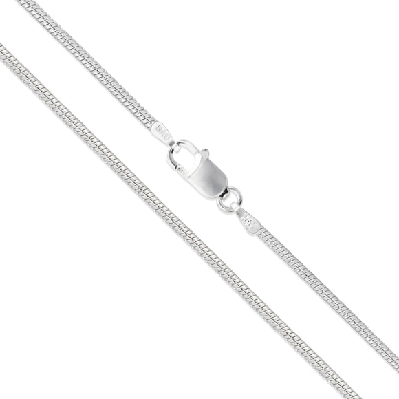 Snake 025 - 1.1mm - Sterling Silver Snake Chain Necklace