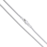 Snake Square 040 - 1.3mm - Sterling Silver Snake Square Chain Necklace