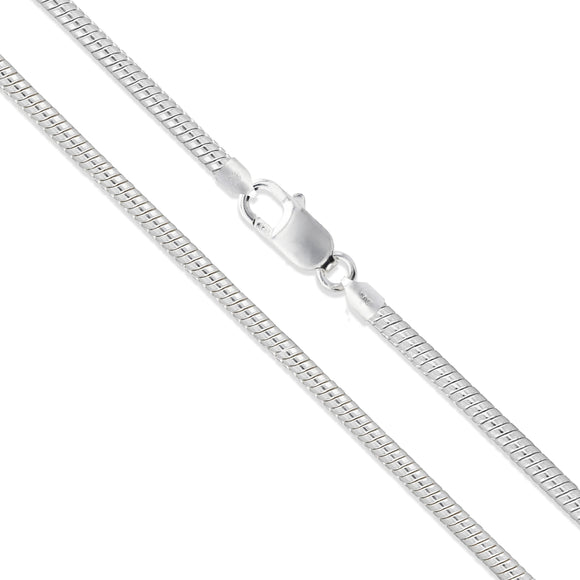 Snake 190 - 1.9mm - Sterling Silver Flexible Snake Chain Necklace