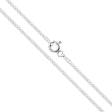 Box 028 - 1.5mm - Sterling Silver Diamond-Cut Box Chain Necklace