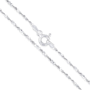 Serpentine 035 - 1.2mm - Sterling Silver Serpentine Chain Necklace