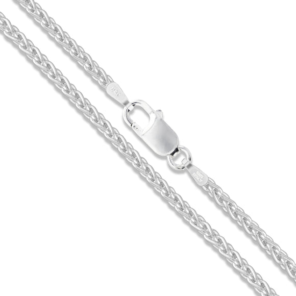 Wheat 030 - 1.6mm - Sterling Silver Wheat Chain Necklace