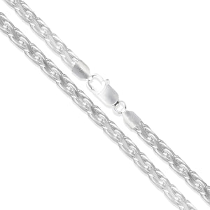 Wheat Diamond-Cut 080 - 2.6mm - Sterling Silver Wheat Diamond-Cut Chain Necklace