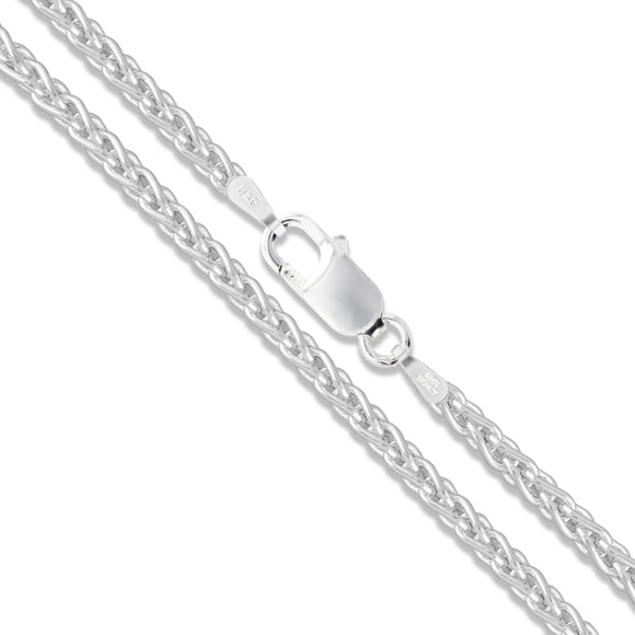 Wheat 045 - 1.9mm - Sterling Silver Wheat Chain Necklace