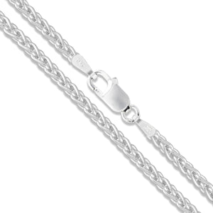 Wheat 060 - 2.5mm - Sterling Silver Wheat Chain Necklace