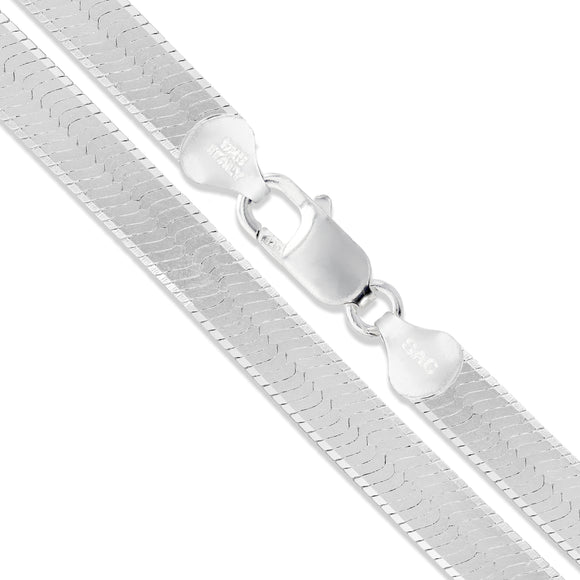 Herringbone 060 - 5.4mm - Sterling Silver Herringbone Chain Necklace