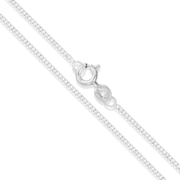 Curb 030 - 1.0mm - Sterling Silver Curb Chain Necklace