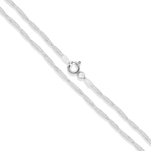 Singapore 030 - 1.6mm - Sterling Silver Singapore Chain Necklace