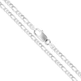 Figaro 100 - 4mm - Sterling Silver Figaro Chain Necklace