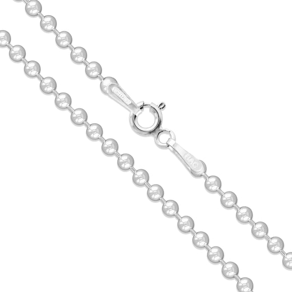 Bead 150 - 1.5mm - Sterling Silver Bead Chain Necklace