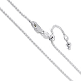Rope Adjustable 030 - 1.5mm - Sterling Silver Rope Adjustable Chain Necklace