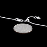 Snake Adjustable 030 - 1.3mm - Sterling Silver Snake Adjustable Chain Necklace