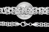 Byzantine Graduated 140 - 10mm - Sterling Silver Byzantine Chain Necklace