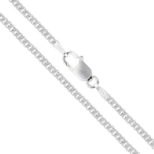 Curb 050 - 1.9mm - Sterling Silver Curb Chain Necklace