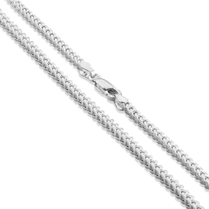 Franco 120 - 3.7mm - Sterling Silver Franco Chain Necklace