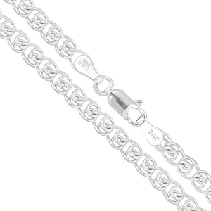 Love 060 - 4mm - Sterling Silver Love Chain Necklace