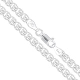 Love 060 - 4mm - Sterling Silver Love Chain Necklace