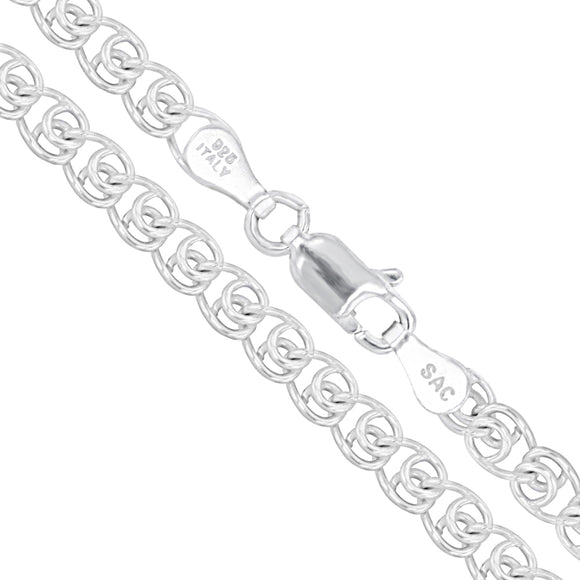 Love 080 - 5.5mm - Sterling Silver Love Chain Necklace