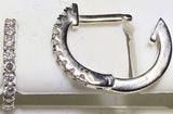 Sterling Silver VVS1 Moissanite Stud Hinge Hoops Snap Huggie 0.28 ct Earrings