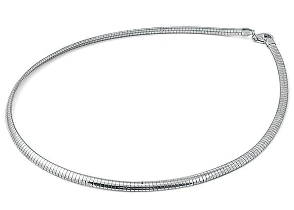 Omega - 4.4mm - Sterling Silver Omega Chain Necklace
