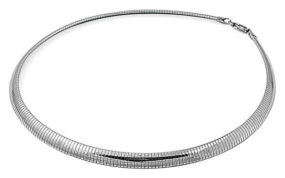 Omega - 6mm - Sterling Silver Omega Chain Necklace