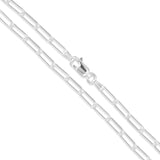 Paper Clip 060 - 3mm - Sterling Silver Paper Clip Chain Necklace