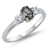 Women's Rainbow Topaz CZ Wholesale Ring New .925 Sterling Silver Band Sizes 4-12