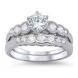 White CZ Elegant Polished Solitaire Ring New 925 Sterling Silver Band Sizes 5-12