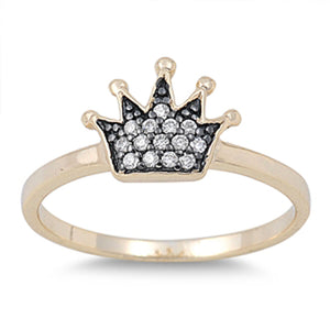King's Crown Clear CZ Cluster Ring New .925 Sterling Silver Band Sizes 5-9