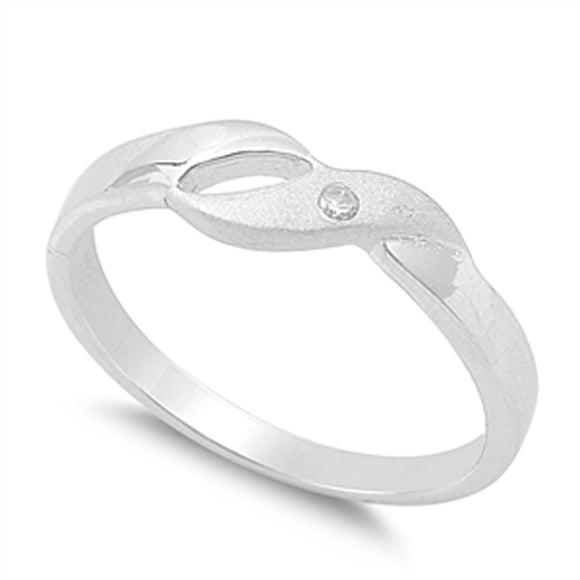 Women's Fashion Clear CZ Beautiful Ring New .925 Sterling Silver Band Sizes 5-9
