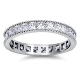 Eternity Stackable White CZ Wholesale Ring .925 Sterling Silver Band Sizes 4-12