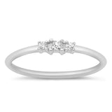 Clear CZ Stacking Promise Ring New .925 Sterling Silver Band Sizes 4-10