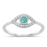 Sterling Silver Turquoise Eye Ring